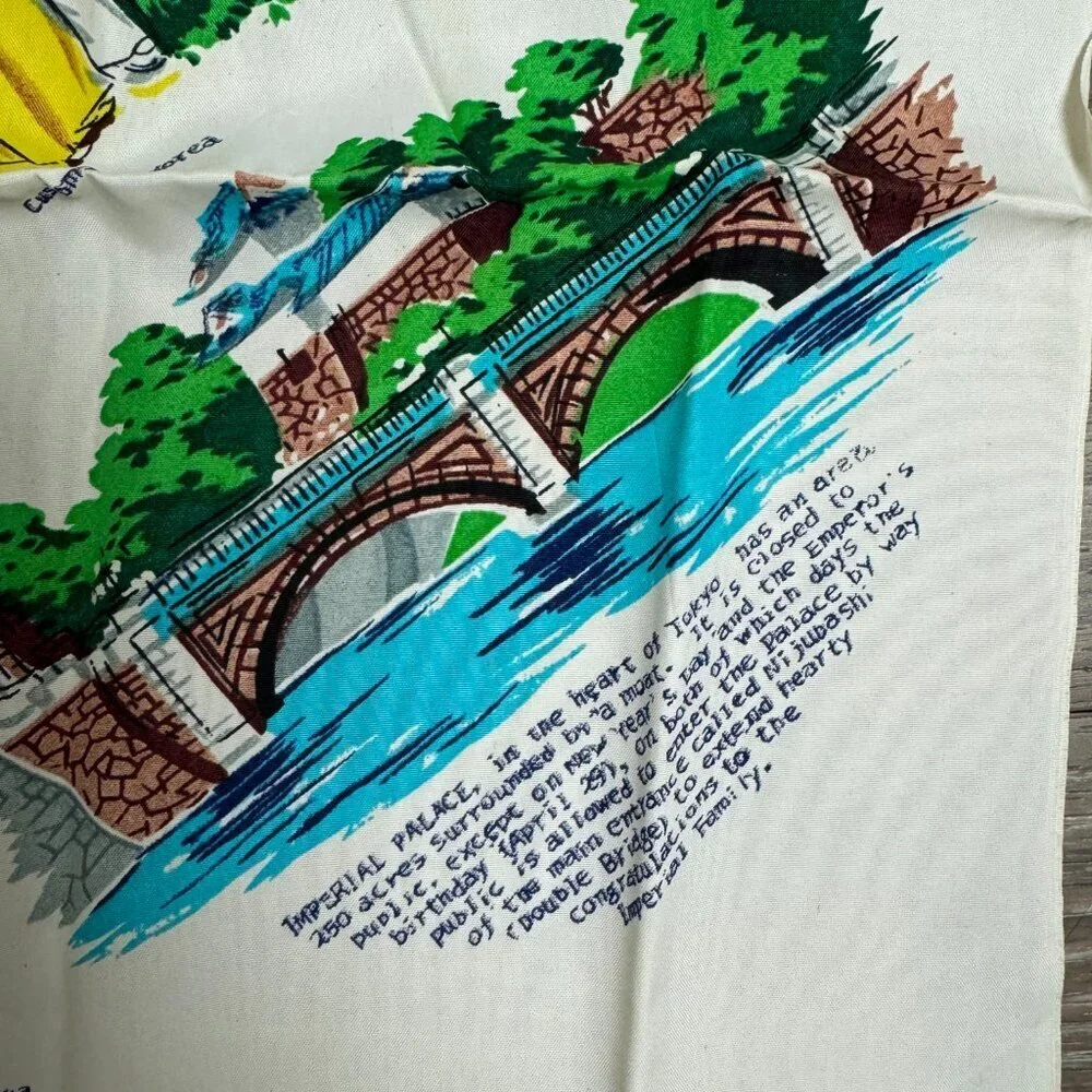 Vintage Memory Japan & Korea Landmarks Map Tapestry 28.5